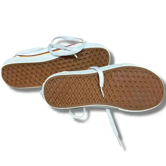 Vans Old Skool Unisex Sneakers White Rainbow Foxing Size 4 men 5.5 women - Picture 4 of 10